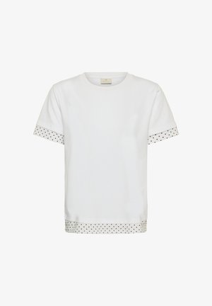 Kaffe, KAEMBER DOT T-SHIRT - T-Shirt print - opt white brown dot