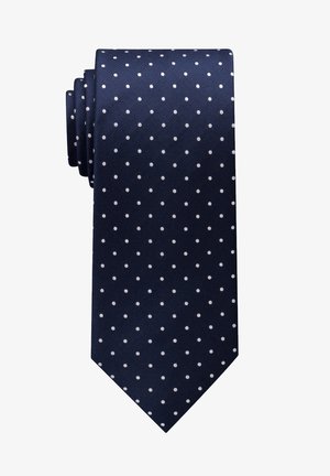 Tie - marineblau/ weiss