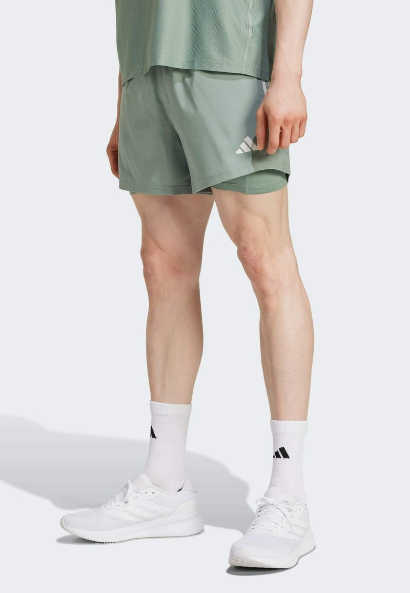 adidas Performance 2IN1 - Shorts 2 en 1 - silver green