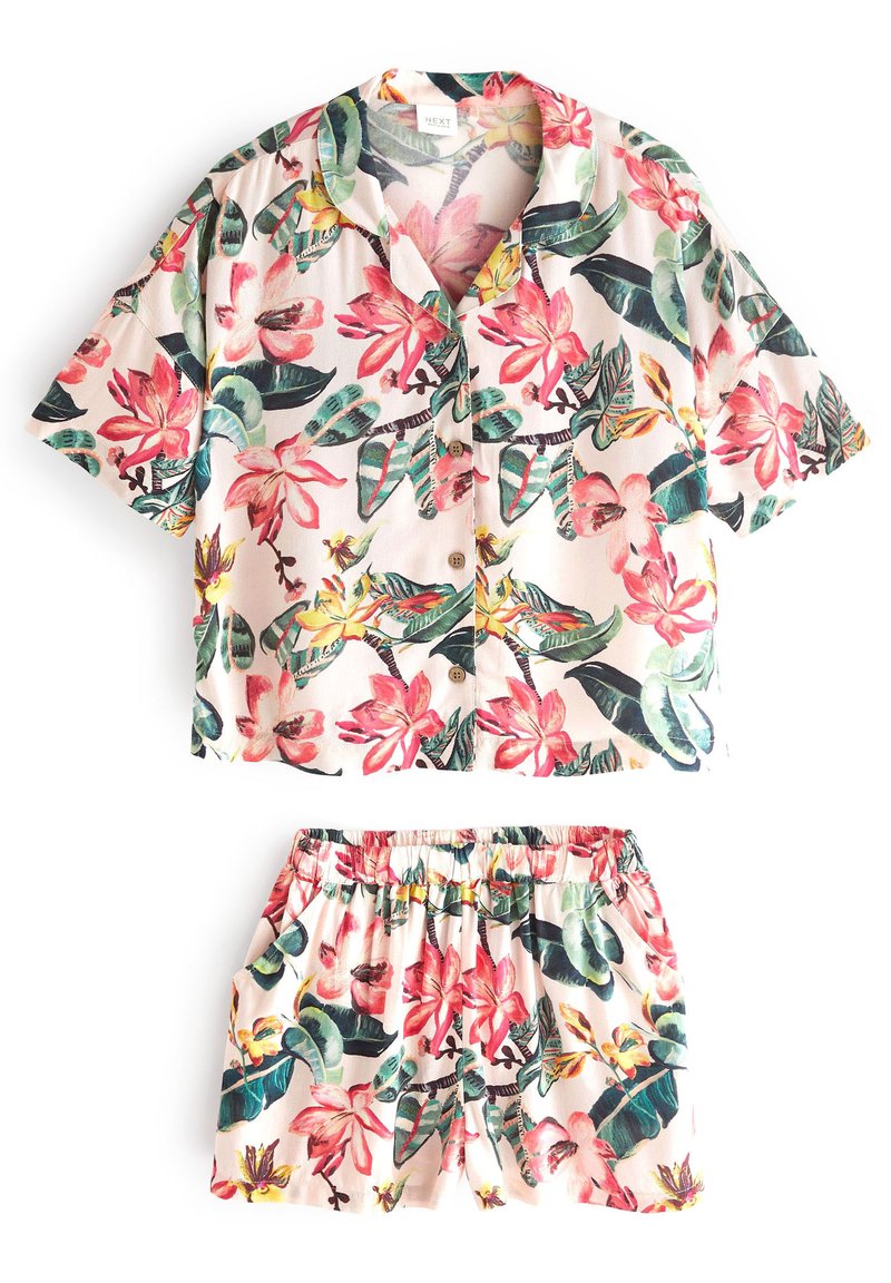 Next SHIRT AND SHORTS COORD SET Short pink tropical/rose ZALANDO.FR