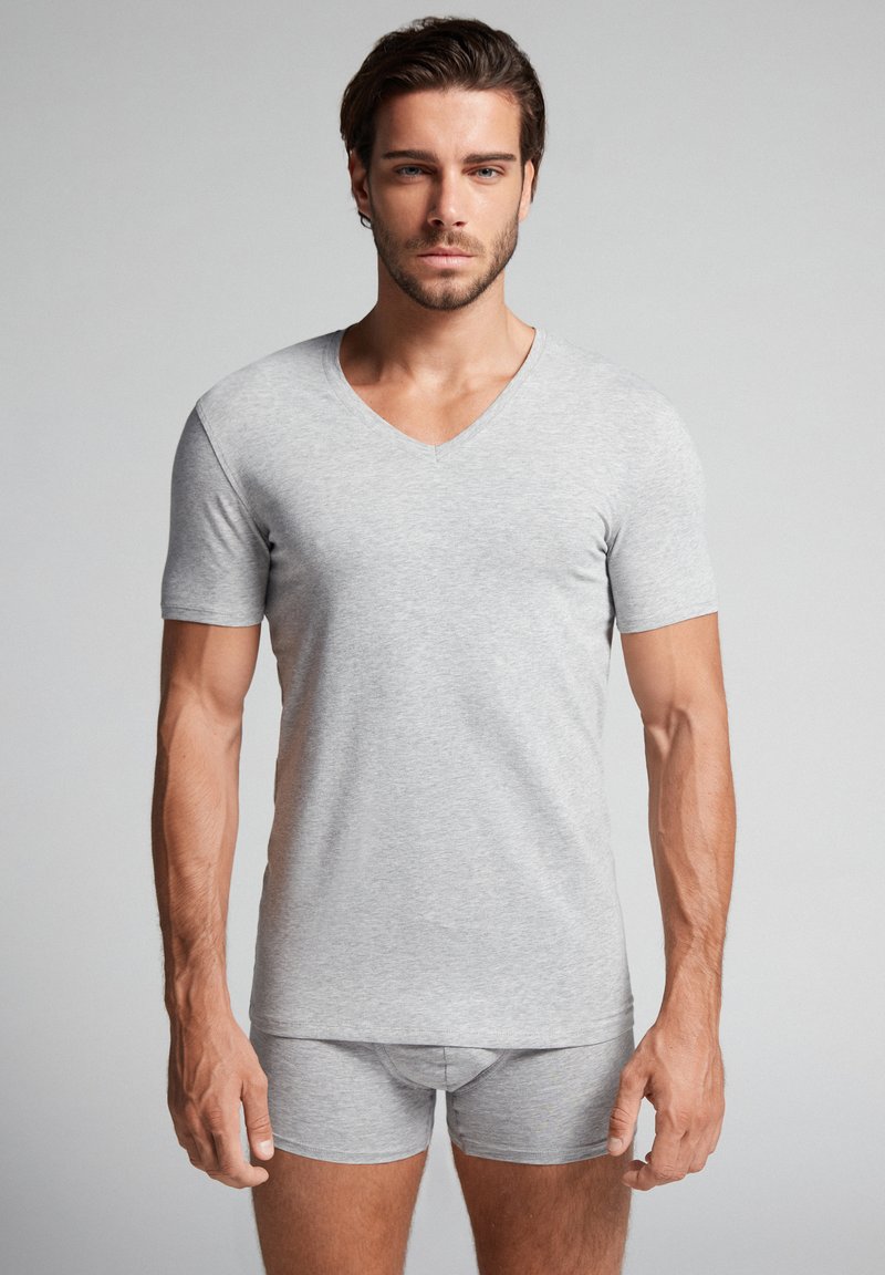IUMAN Intimissimi Uomo V-NECK - Undertröja - grigio melange