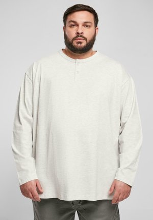 OVERSIZED HENLEY LONGSLEEVE - Långärmad tröja - lightgrey