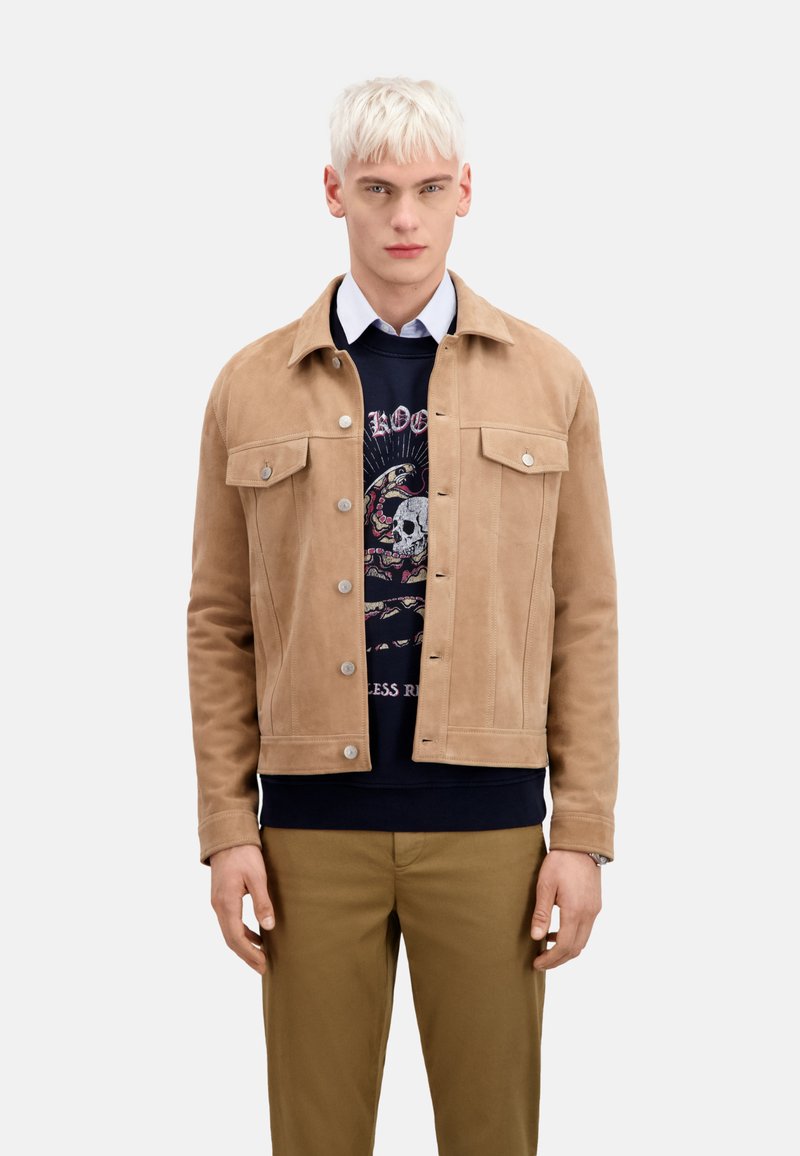 The Kooples Veste en cuir - beige