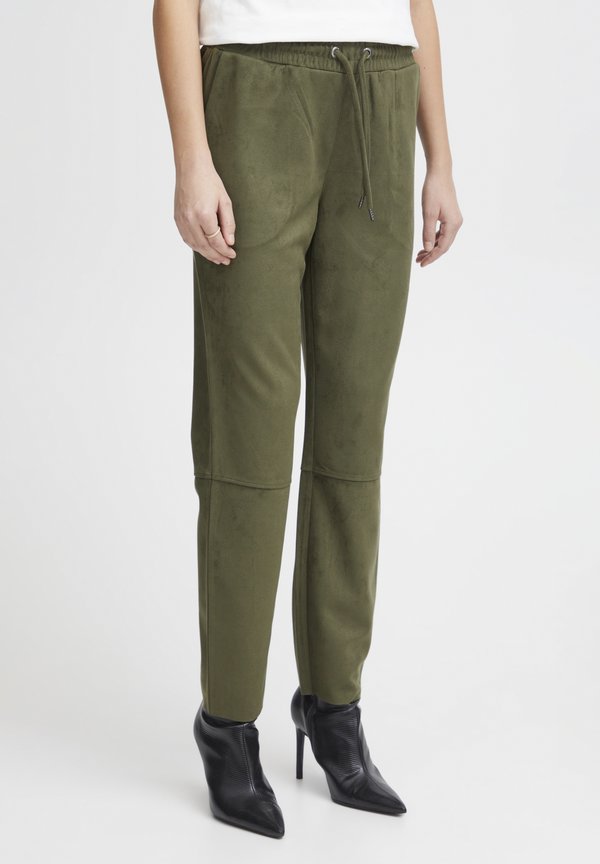 OXJUDITH REGULAR FIT - Trousers - olive night