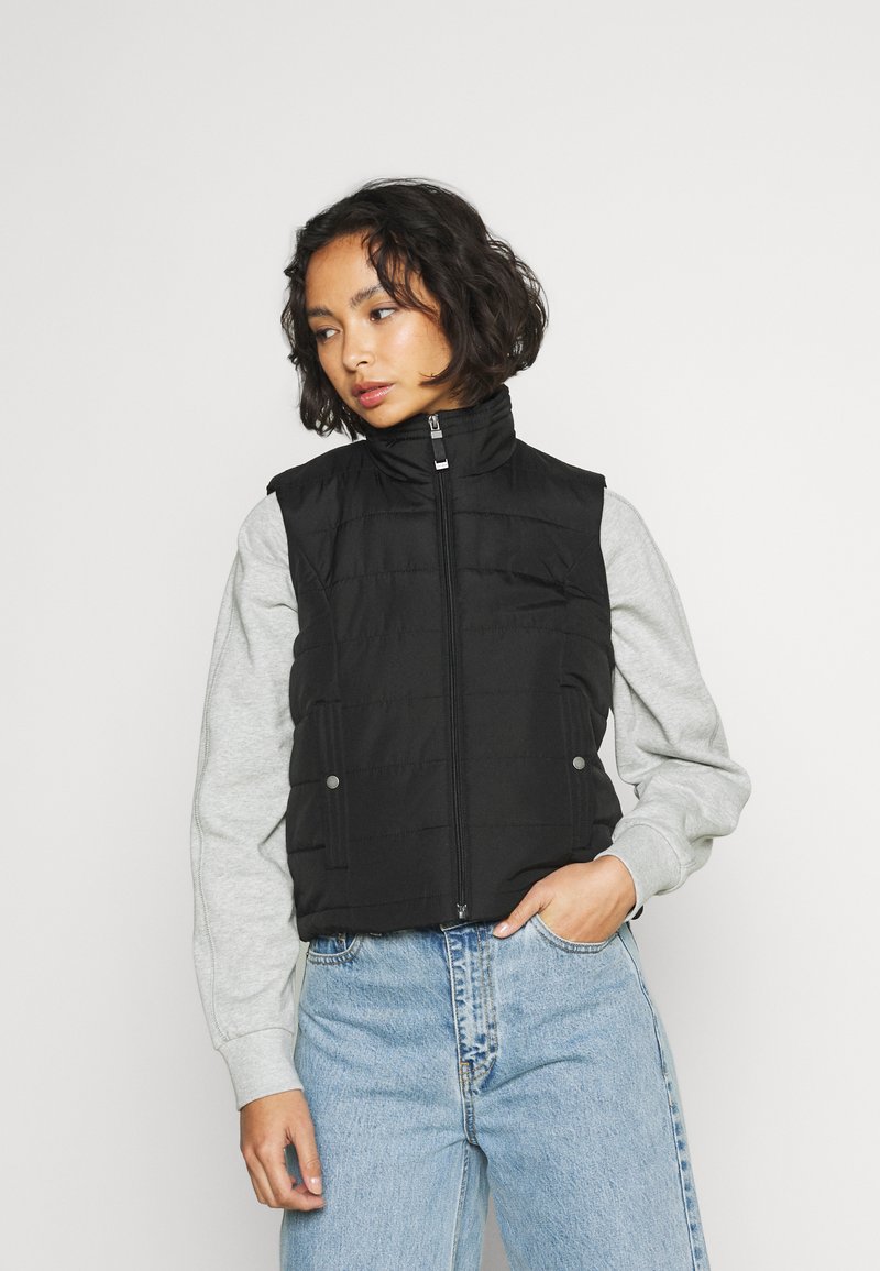 Vero Moda Petite VMSIMONE SHORT WAISTCOAT - Colete - black