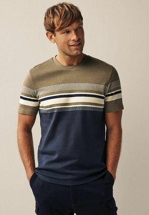 SOFT TOUCH REGULAR FIT - Apdrukāts T-krekls - navy blue neutral