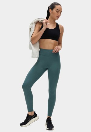 Marks & Spencer, GO TRAIN HIGH WAISTED GYM LEGGINGS. - Leggings - smokey green