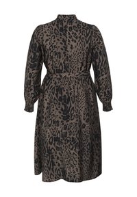 Kaffe Curve JOLA - Abito a camicia - major brown black leopard