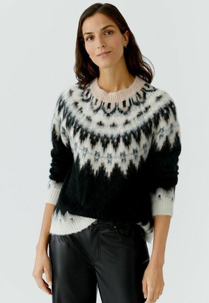 Pullover - black red