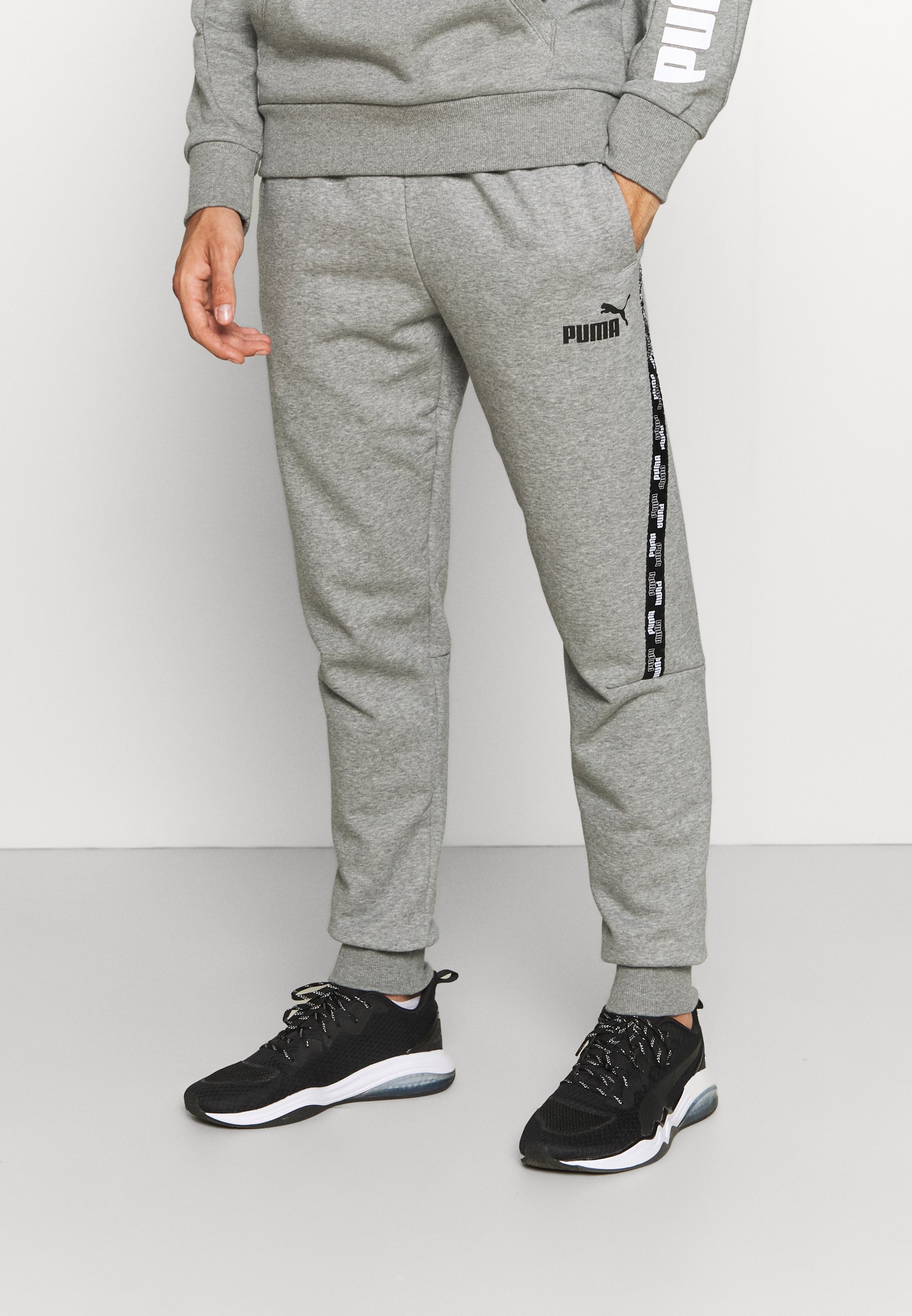 Puma POWER TAPE PANTS - Pantalones deportivos - medium gray/gris -  Zalando.es