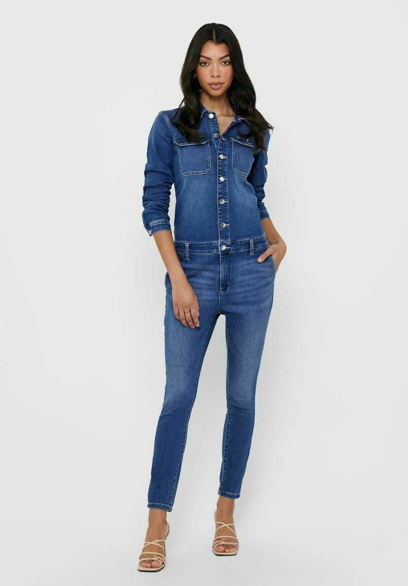 ONLY Jumpsuit - medium blue denim/dark blue - Zalando.de