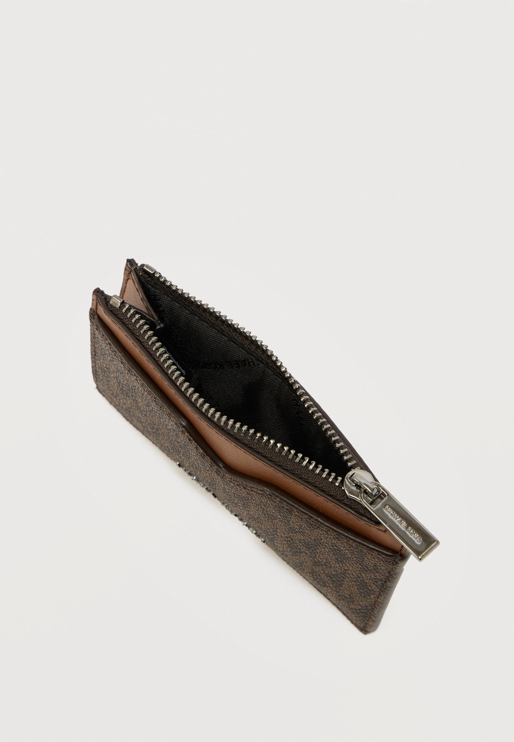 Michael Kors NOTCHED ZIP WALLET - Portofel - brown/maro - Zalando.ro