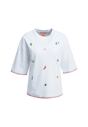 Smith&Soul, SMITH&SOUL BOXY T-SHIRT MIT STICKEREIEN - Print T-shirt - white