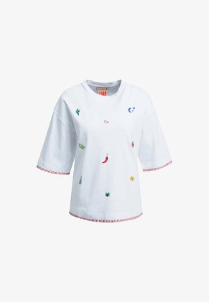 Smith&Soul, SMITH&SOUL BOXY T-SHIRT MIT STICKEREIEN - Print T-shirt - white