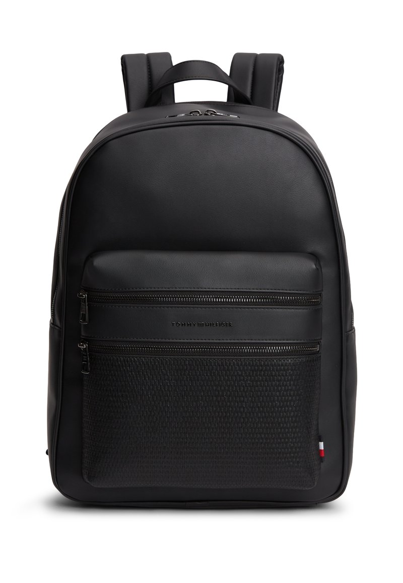 Tommy Hilfiger WOVEN POCKET DOME BACKPACK - Rucksack - black - Zalando ...