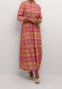 Cream Maxi šaty - pink