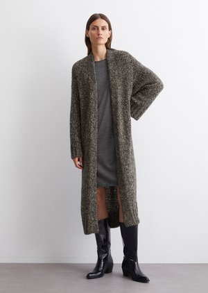 Strickjacke - deep grey melange