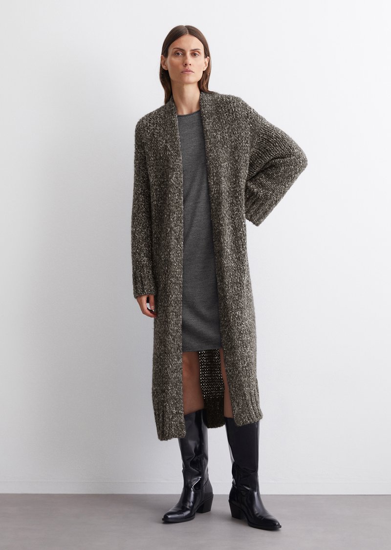 strickjacken marco polo strickjacke lang grau