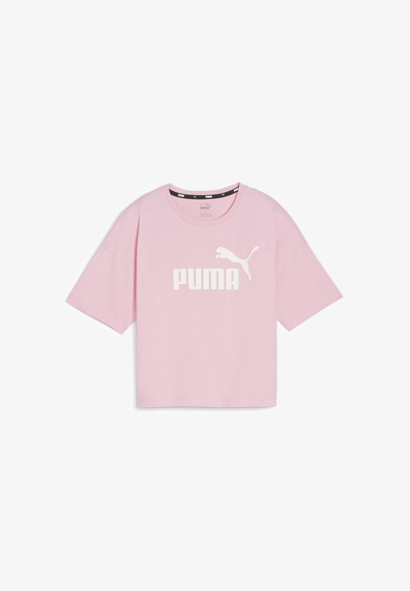 Puma CROPPED LOGO TEE - Marškinėliai su spaudiniu - pink lilac