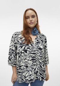 Vero Moda Curve - VMCILONA 3/4 - Tunika - birch/black Pienoiskuva 1