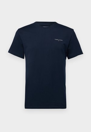Tommy Jeans SLIM LINEAR CHEST TEE  - T-shirt basique - dark night navy