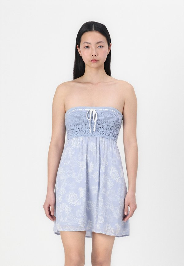 STRAPLESS MIX MINI DRESS - Day dress