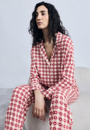 PRINT - Σετ πιτζάμας - red dahlia