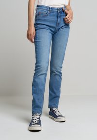 Big Star KATRINA HIGH WAIST - Traperice uskog kroja - blau