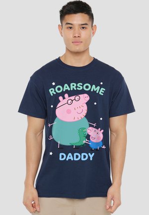 PEPPA PIG ROARSOME DADDY - T-Shirt print - dark blue