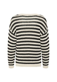 Cream GIVEME STRIPE  - Pullover - ancient scroll ad black stripe