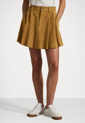 LEATHER &AMP; SKINS-A LINE-SKIRT - Leren rok - gold dust