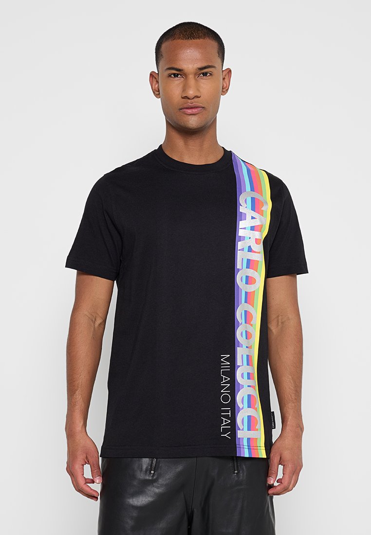 carlo colucci T-shirt print zwart