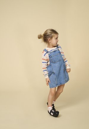 ONLY MINI KMGCILLE SHORT SPENCER DRESS - Spijkerjurk - medium blue denim
