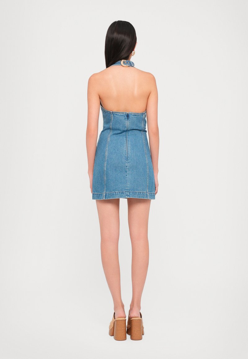 Cult Gaia ANICE  - Robe en jean - stone wash