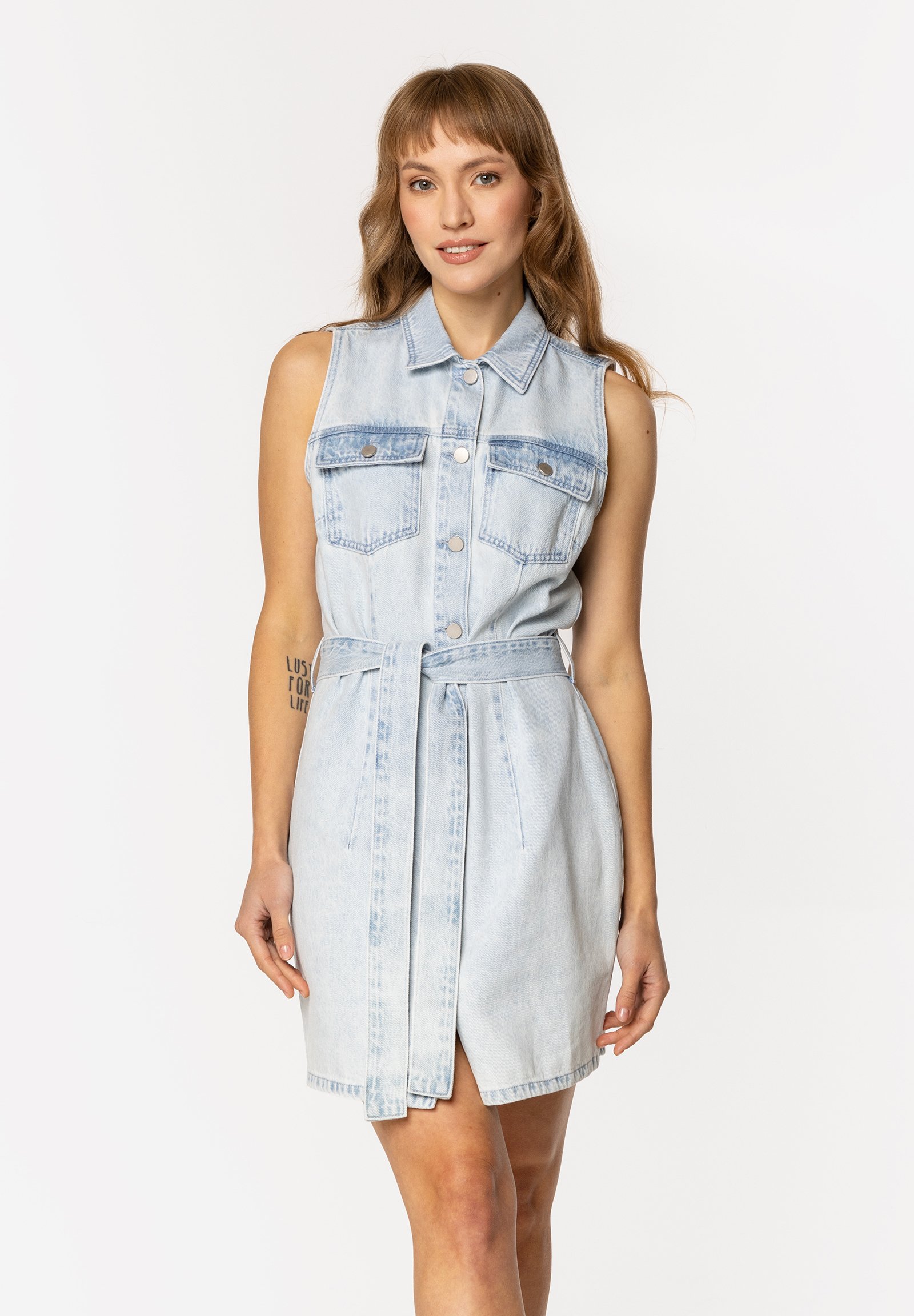 Lee Cooper SINTRA Sukienka jeansowa/niebieski denim