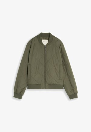 TOM TAILOR DENIM, TOM TAILOR DENIM JACKEN STEPPJACKE MIT BOMBERKRAGEN - Bomberjacks - urban olive green