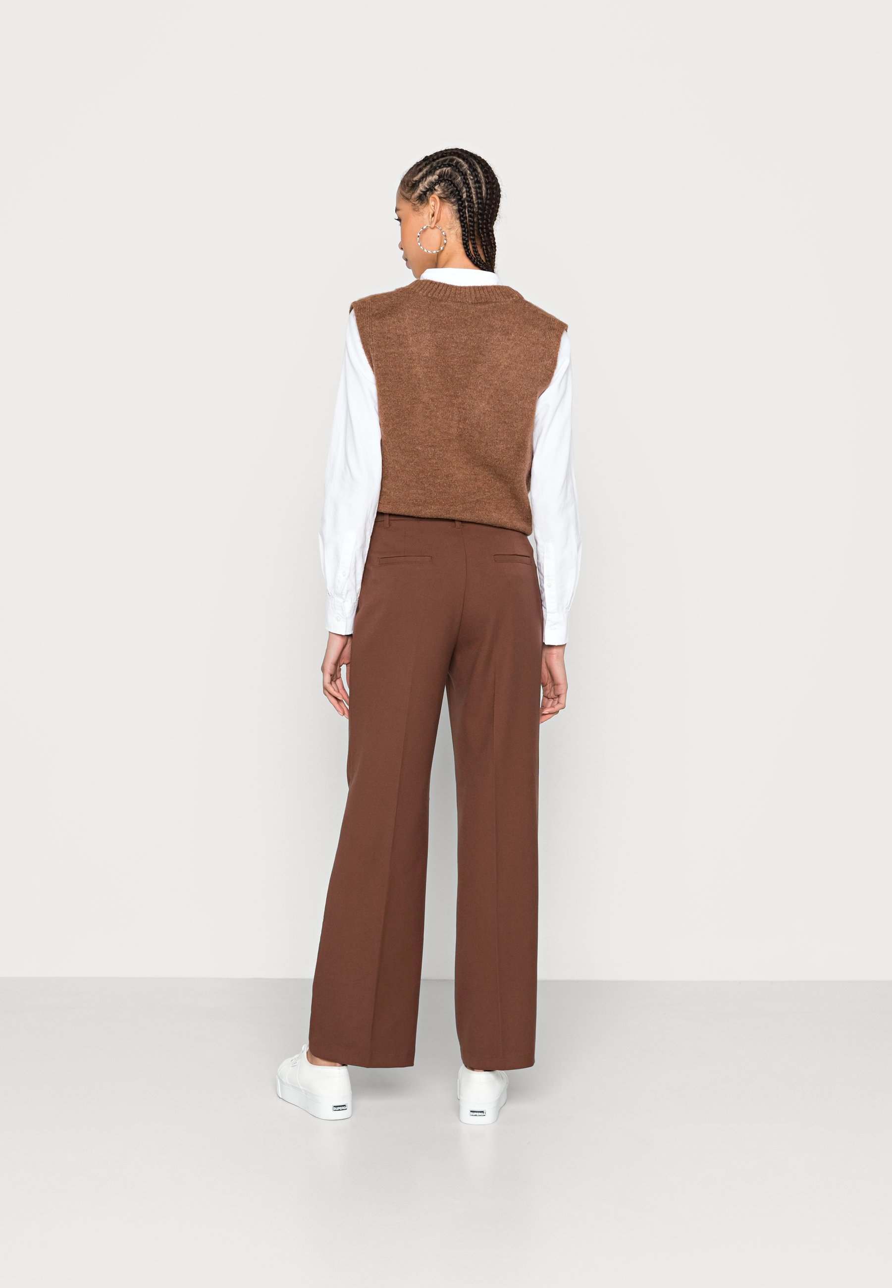 Monki Broek - brown dark/Bruin - Zalando.nl
