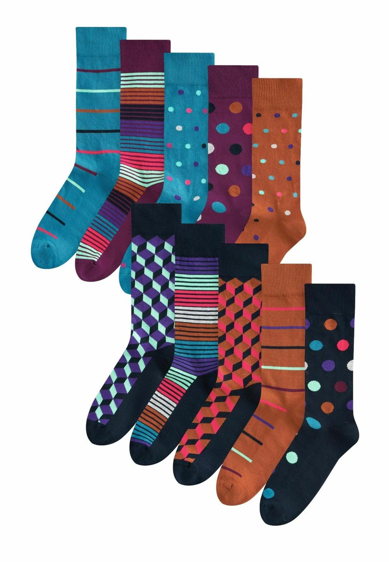 Next CUSHIONED TEN PACK - Zoknik - bright geo pattern