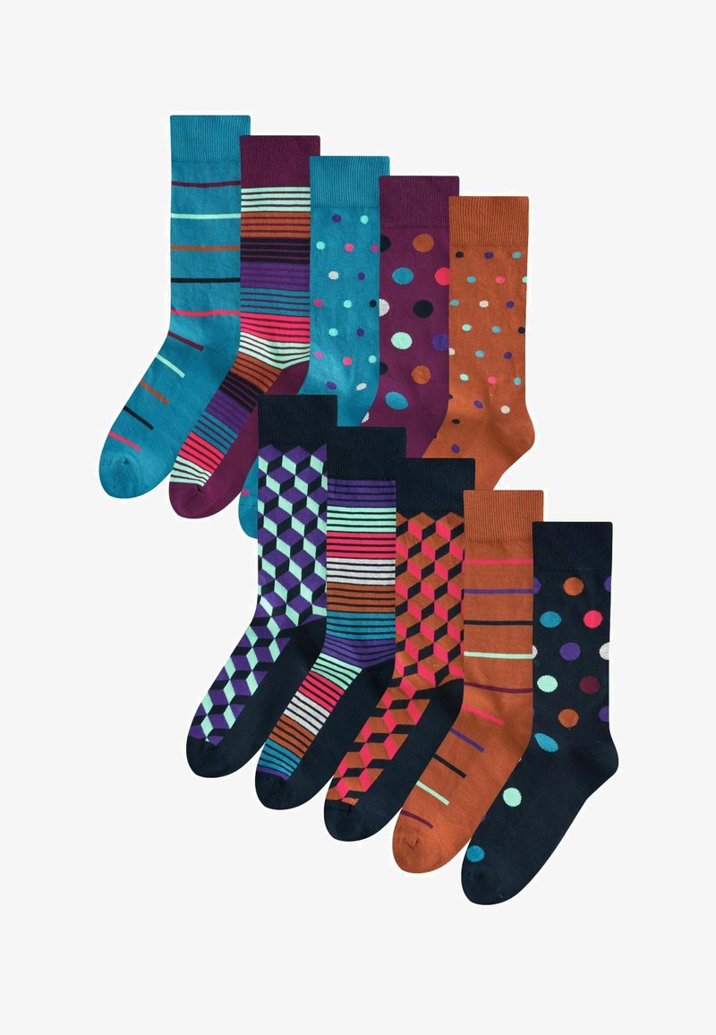 Next CUSHIONED TEN PACK - Zoknik - bright geo pattern