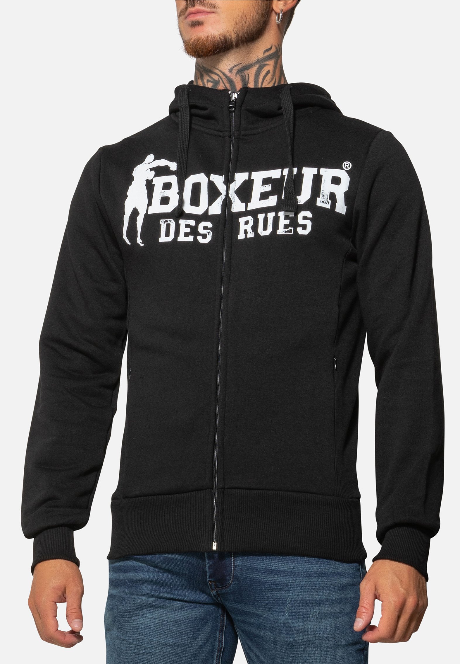 Boxeur Des Rues Felpa con zip - black /white/multicolore - Zalando.it