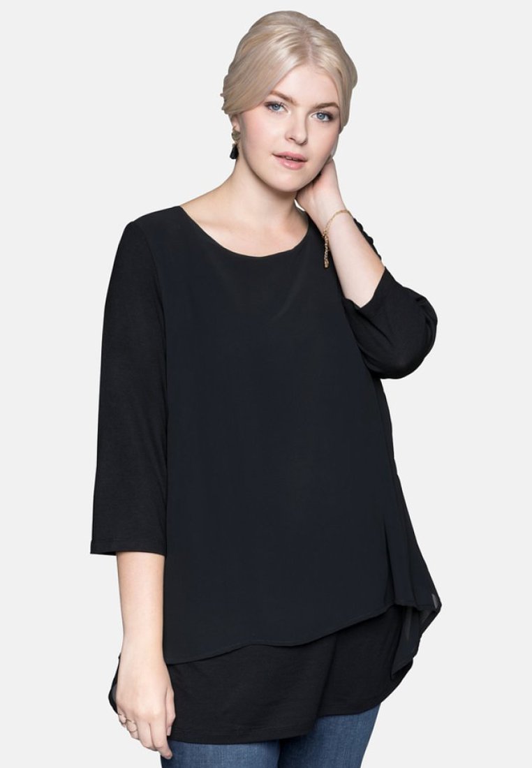 EXCLU SHEEGO - Blouse effet satiné unie main image 1