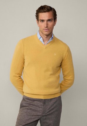 Hackett London V NECK - Jersey de punto - lemon yellow