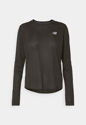 New Balance ATHLETICS LONG SLEEVE - Langarmshirt - black heather