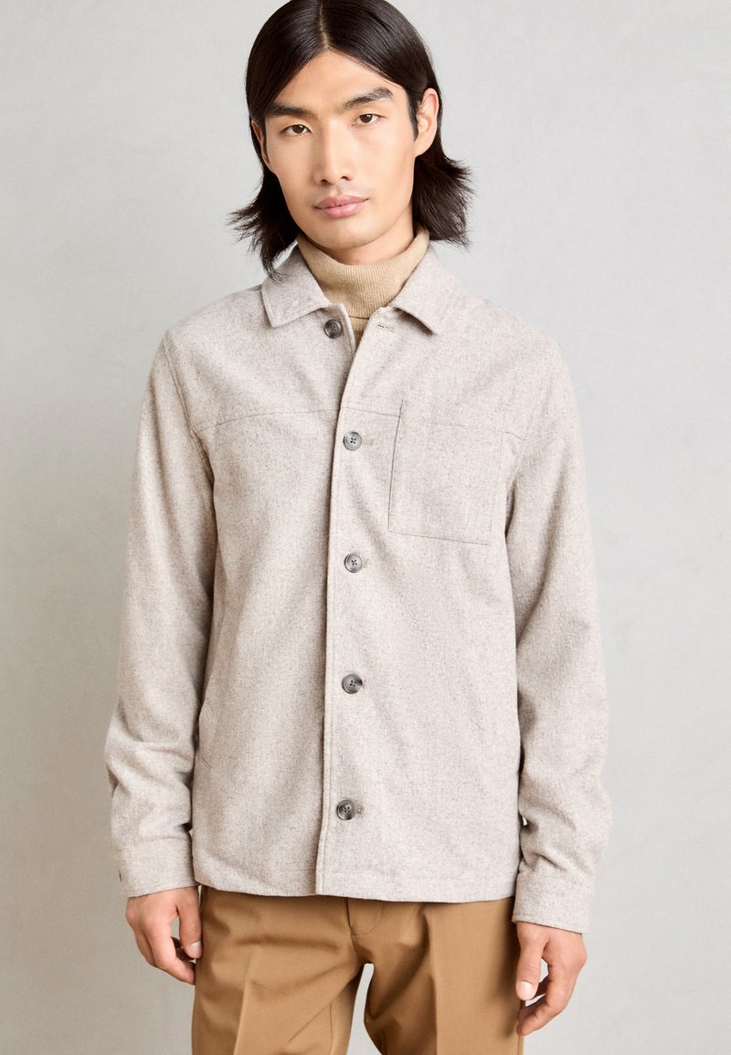 Lindbergh CROPPED LENGTH OVERSHIRT JACKET - Letná bunda - dark sand melange