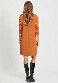 VILA VIRIL DRESS - Strikkjoler - pumpkin spice