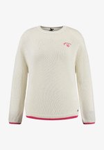 Key Largo PULLOVER WKN CARO V-NECK - Maglione - beige Key Largo PULLOVER WKN CARO V-NECK - Maglione - beige