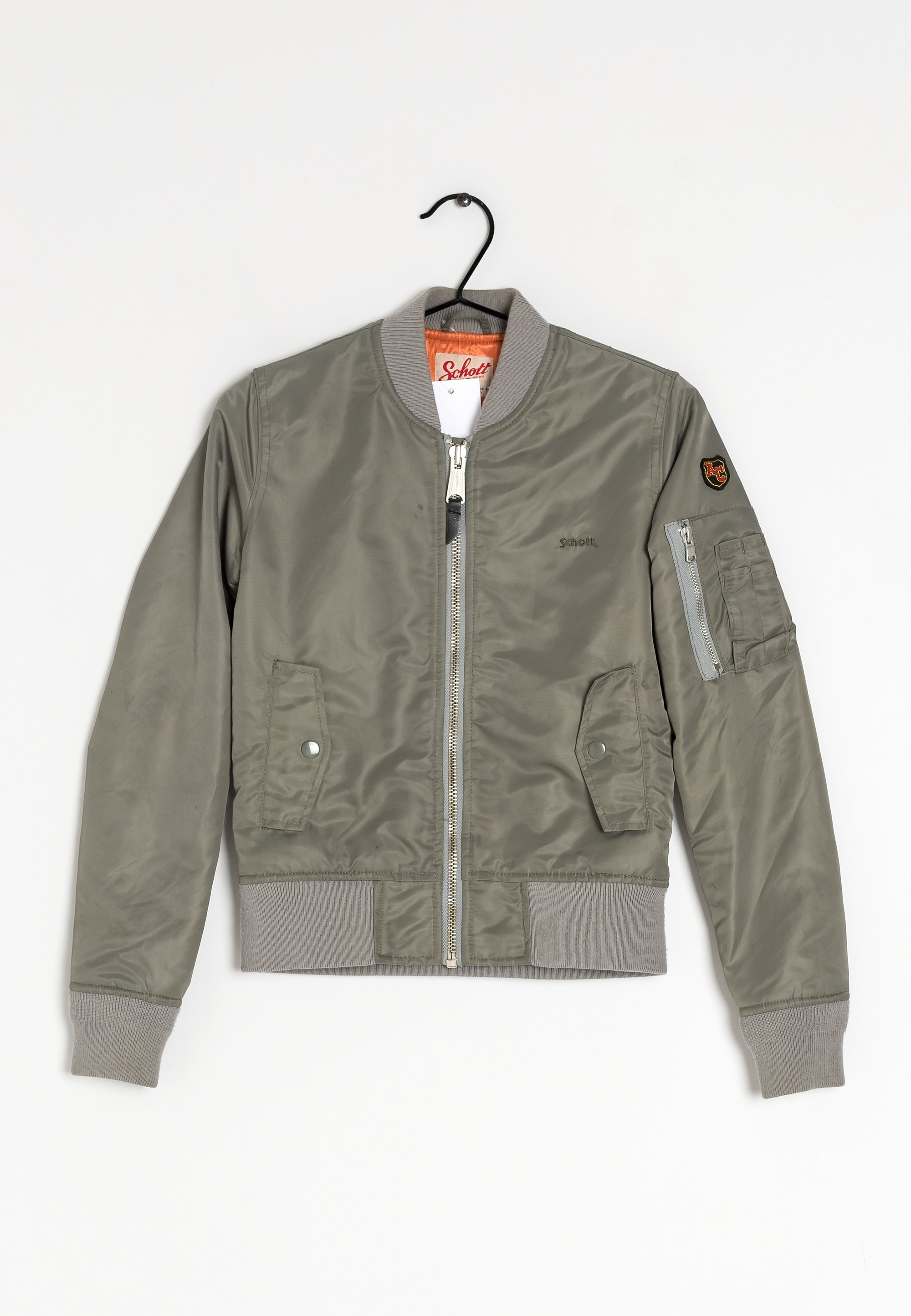 Schott Bomber Jacket green (Pre-owned) Zalando