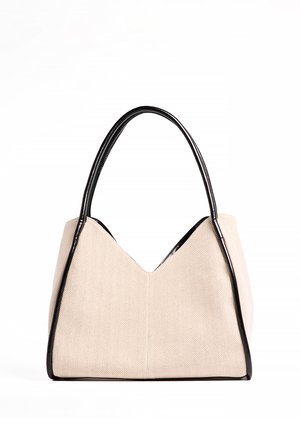 Bolso shopping - cream black