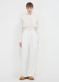 Calliope CON TASCONI  - Pantalon classique - bianco