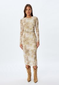 Koton COLUMN MIDI - Robe de jour - beige